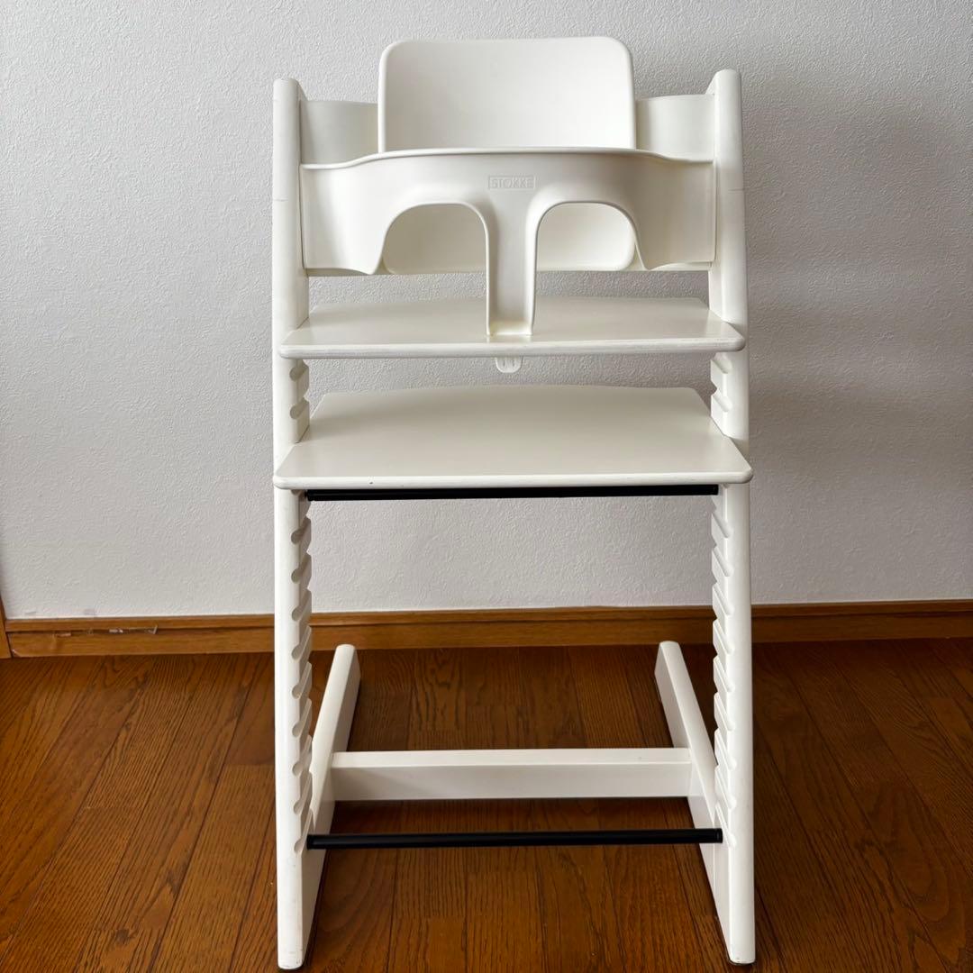 ＊綺麗＊ストッケ　トリップ トラップ　ベビーチェア+ベビーセット　ホワイト①