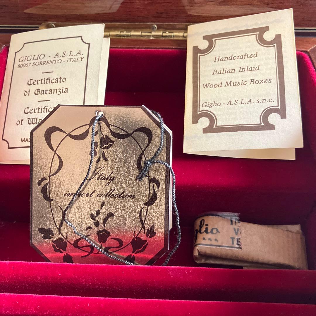 アンティーク　ドマン イタリア製 鍵付 オルゴール ジュエリーボックス 宝石箱