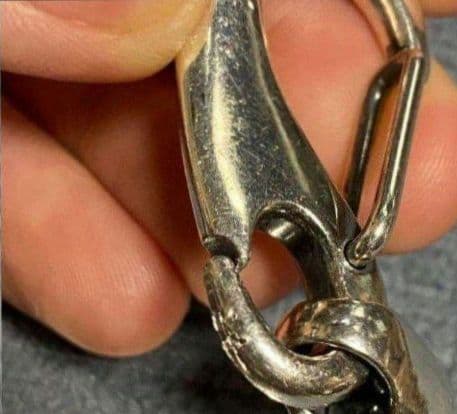 ヘ*ン様 ジャムホームメイド キーチェーンカラビナ　シルバー　ダイヤ付き