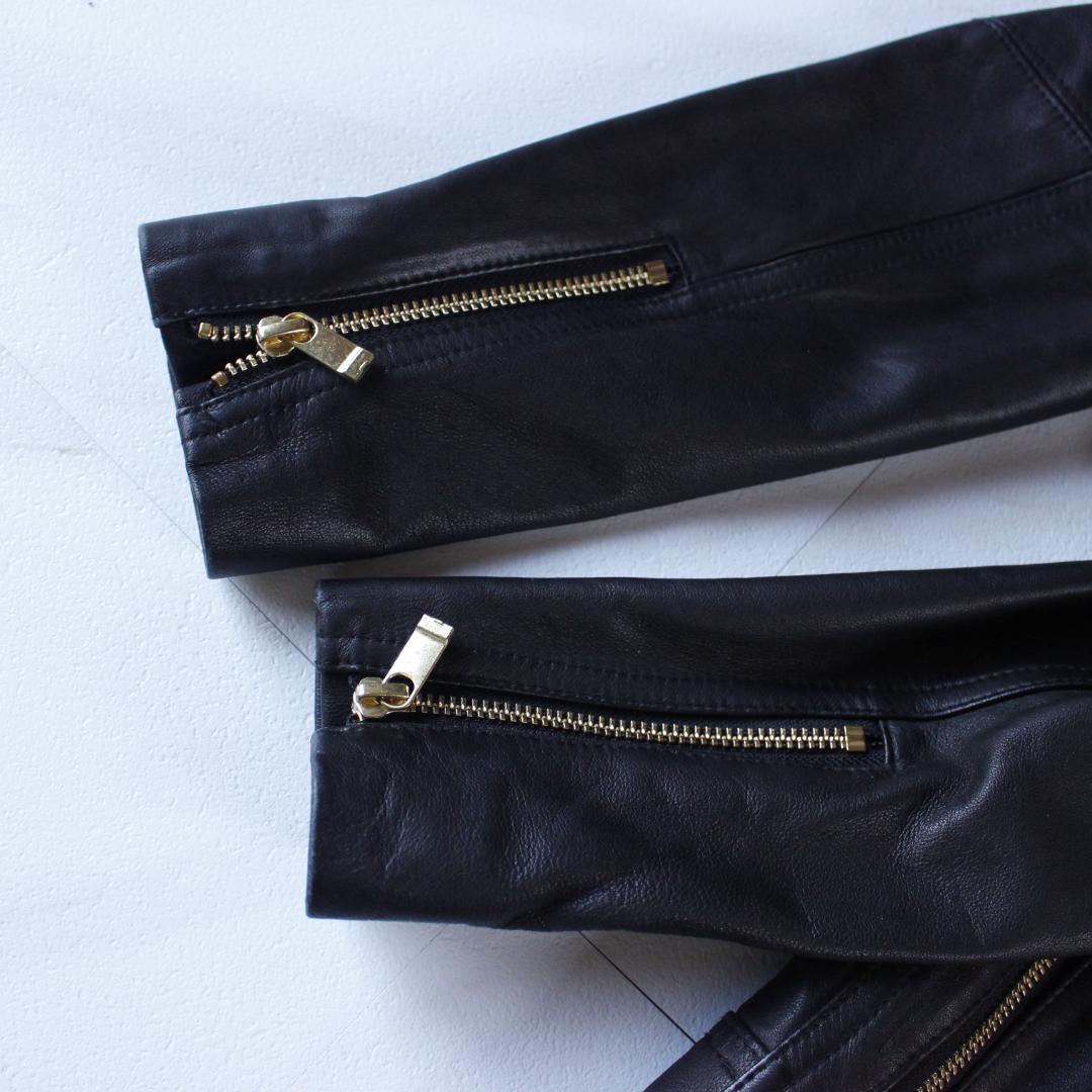 NOBLE ソフトラムレザージャケット Sサイズ ブラック シングルライダース