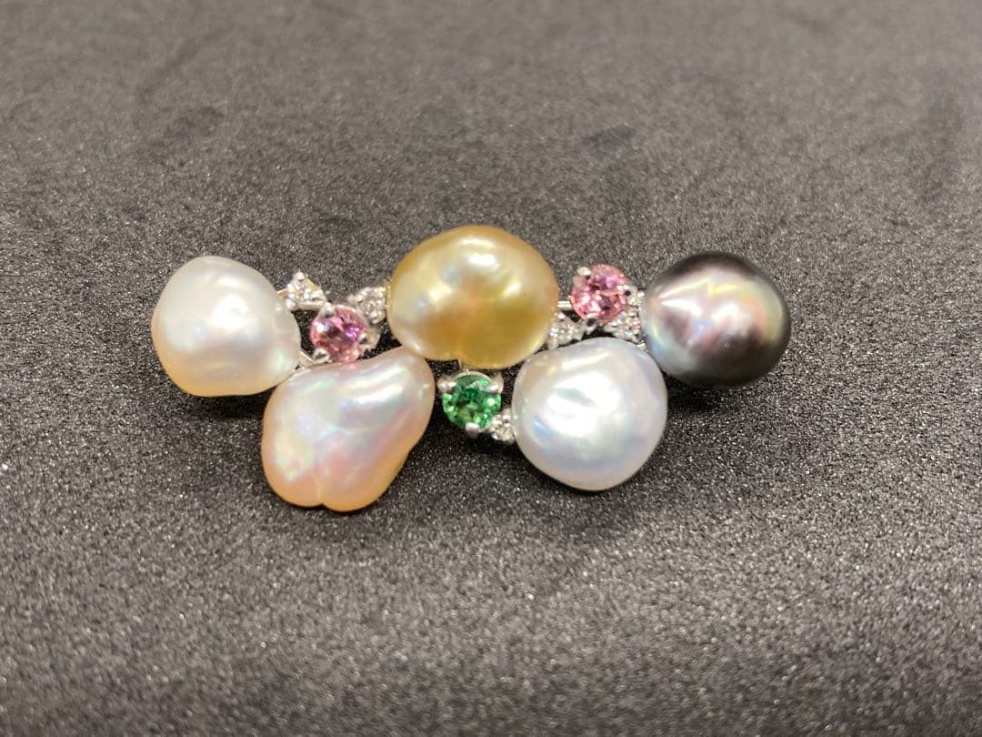 南洋真珠ブローチ バロック真珠