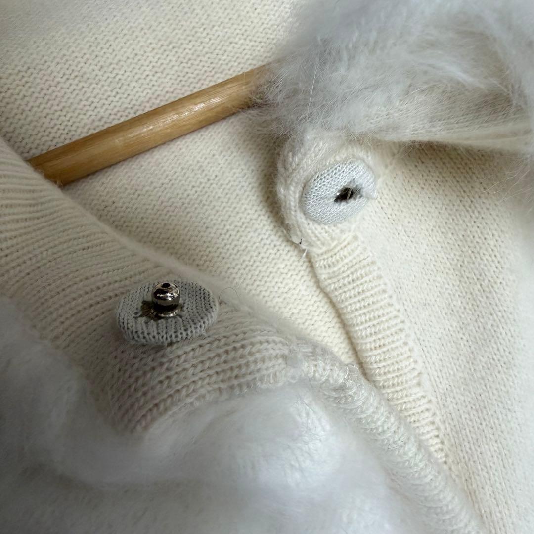 アルビ エルマンノシェルビーノ ロング カーディガン アンゴラ ウール