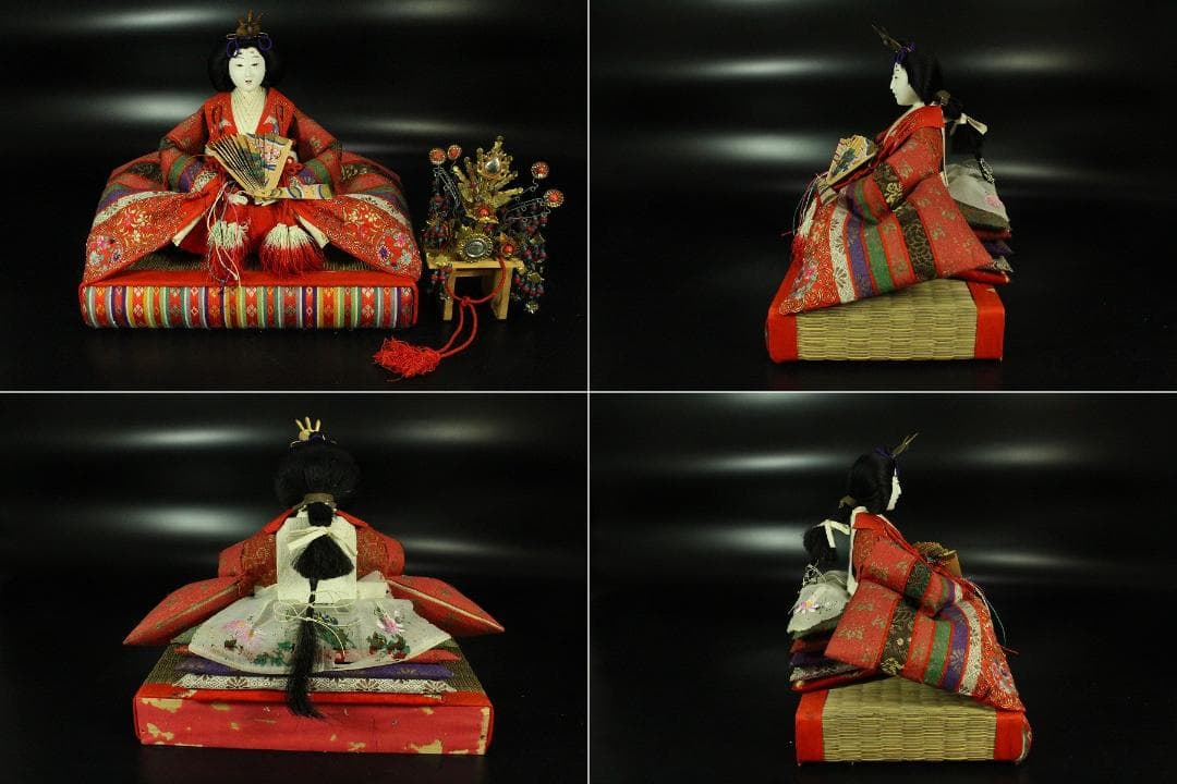 京都 丸屋 大木平蔵 丸平 雛人形 一対 男雛女雛 共箱(K-A643)