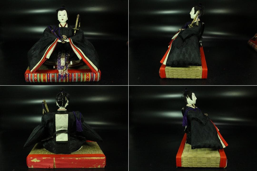 京都 丸屋 大木平蔵 丸平 雛人形 一対 男雛女雛 共箱(K-A643)