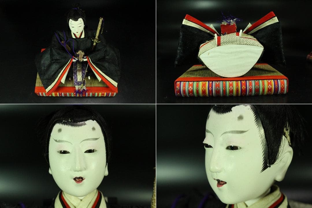 京都 丸屋 大木平蔵 丸平 雛人形 一対 男雛女雛 共箱(K-A643)