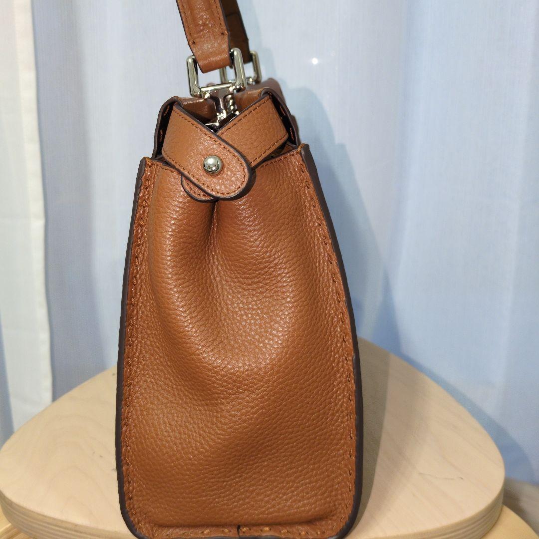 jamuONEHANDLE 2wayレザー ハンドバッグ キャメル