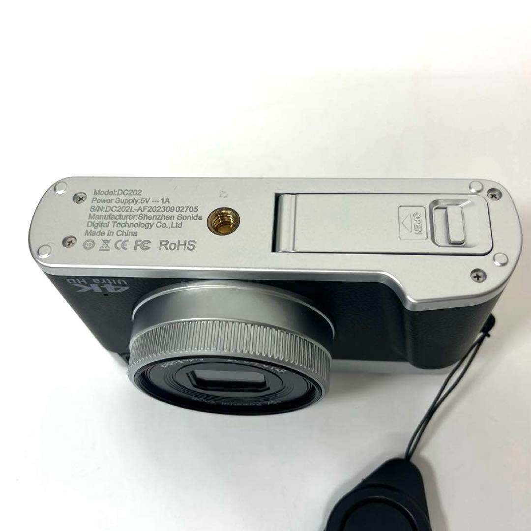 【すぐ使える♪】4Kデジタルカメラ　DC202 簡単操作コンデジ　セット