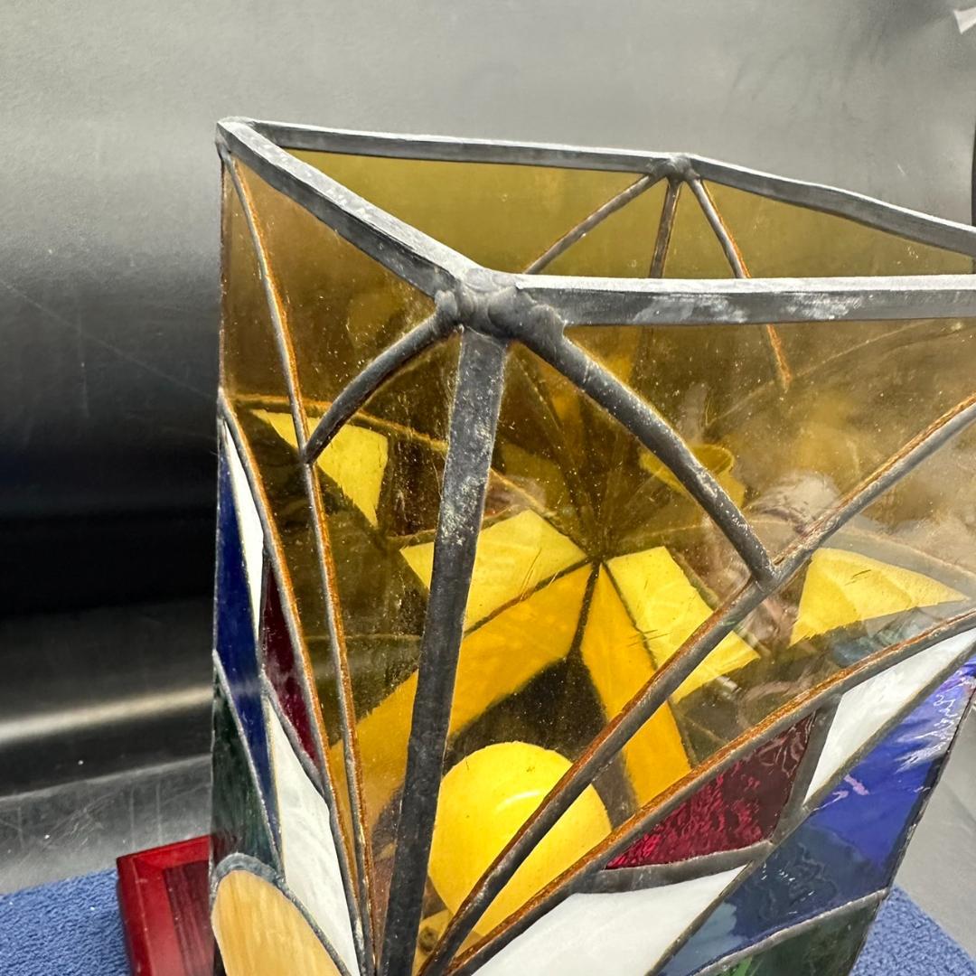 昭和　レトロ　ステンドグラス　ランプ　フロアランプ　卓上照明