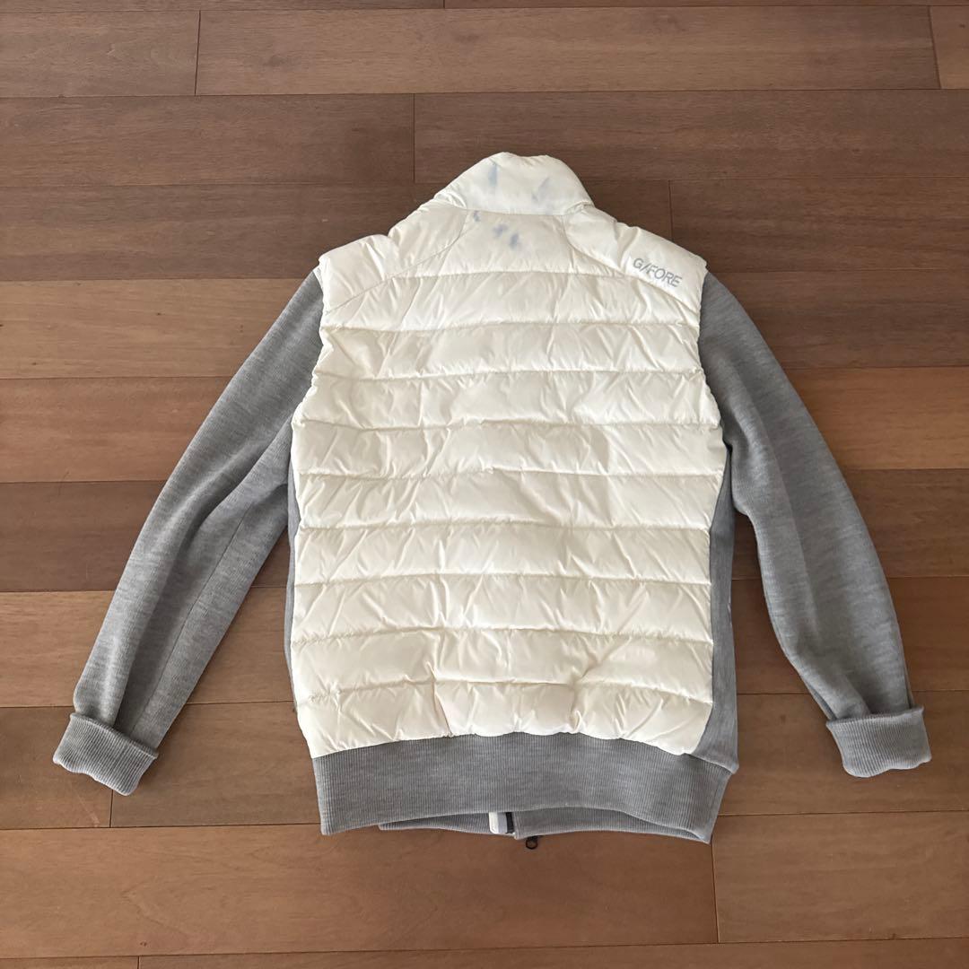 ジーフォア　ホワイト・グレー ダウンジャケット