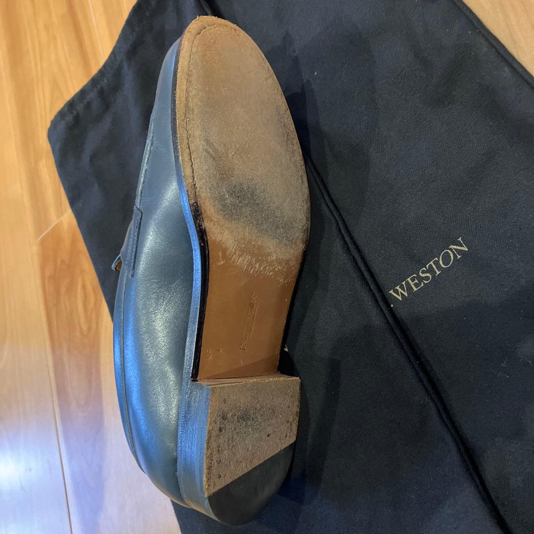 最終価格【極美品】jmweston シグニチャーローファー　ネイビー　3/D