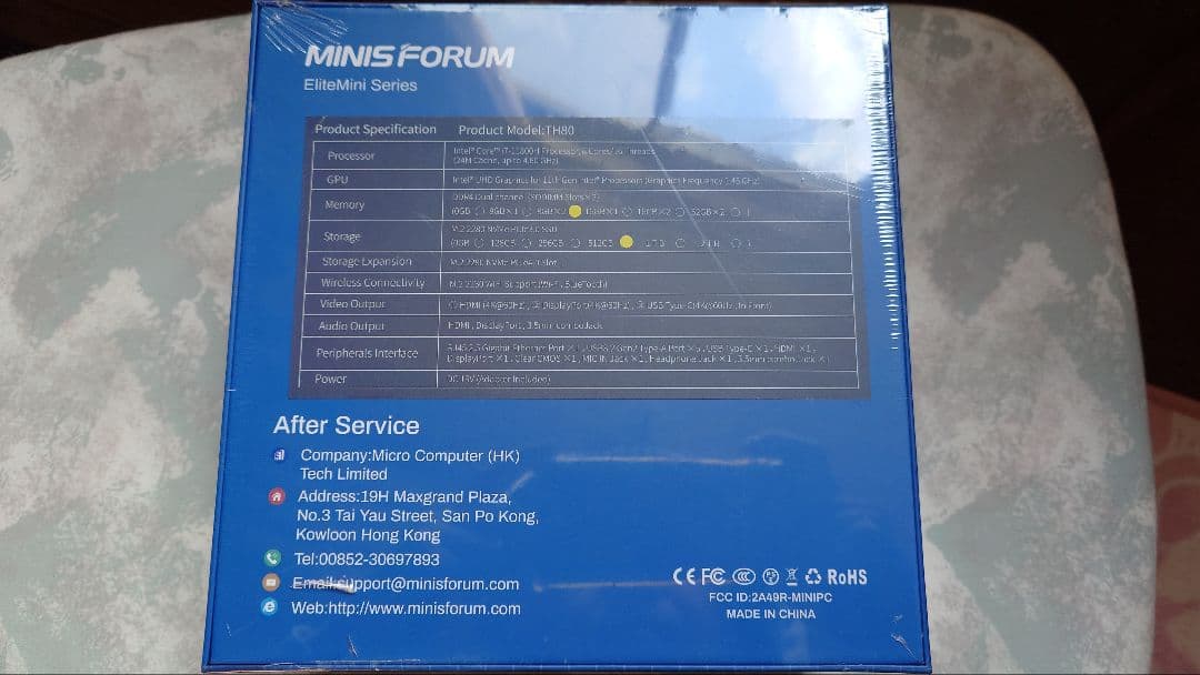 ミニPC Minisforum TH80-16/512-W11Pro(11800H)