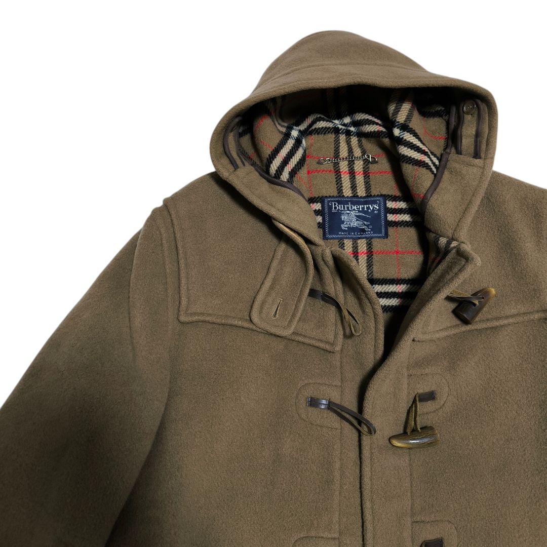バーバリー　ダッフルコート ノバチェック 英国製　ヴィンテージ　ベージュ