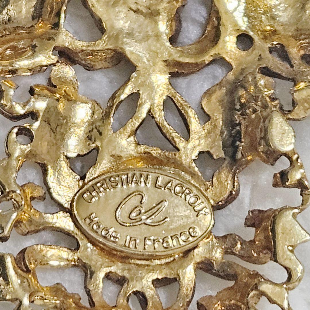 折*口様 B368 希少！ヴィンテージ クリスチャンラクロワ ブローチ ゴールド