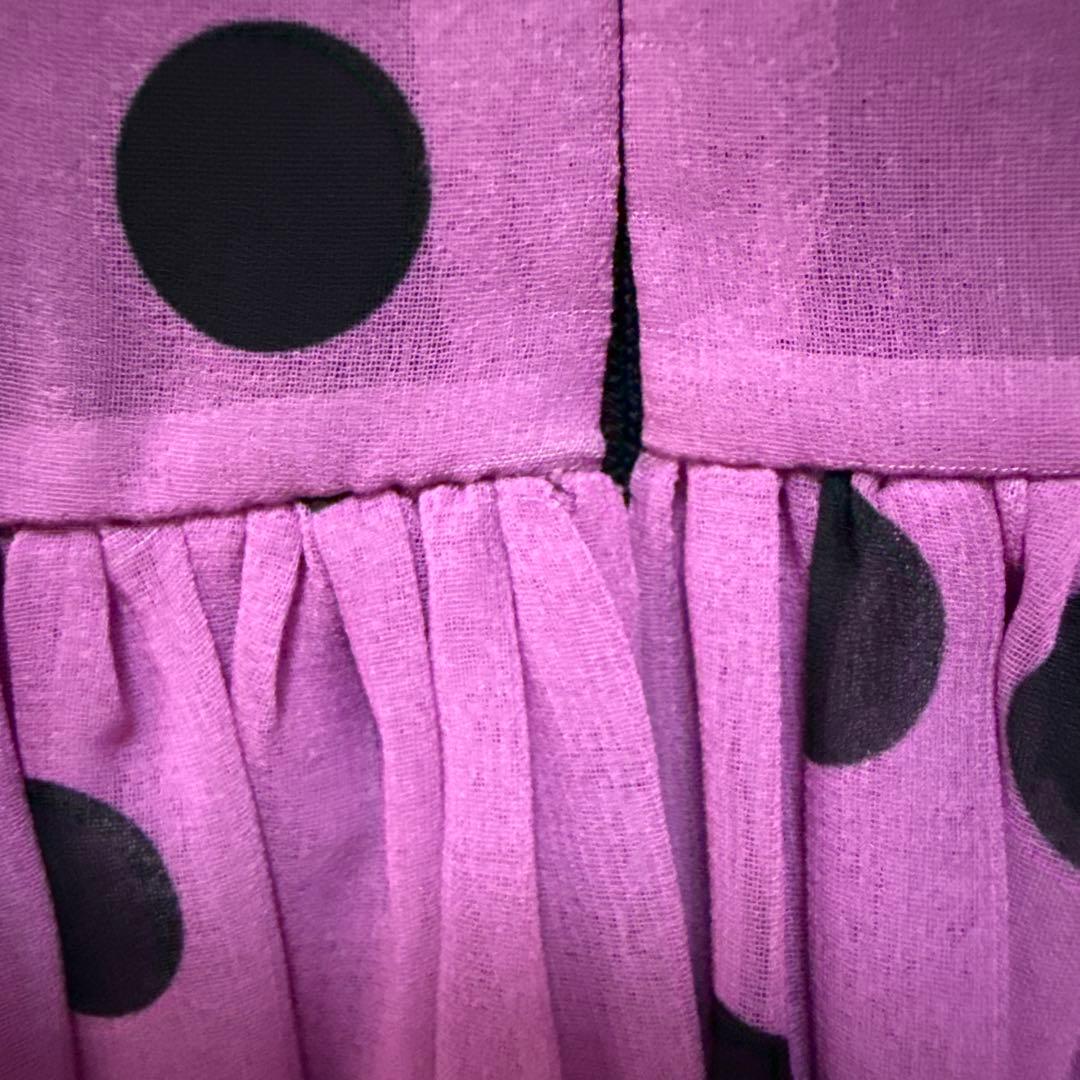 【希少】ドルチェ&ガッパーナ　シルク　ドット柄　ワンピース　36 七分袖