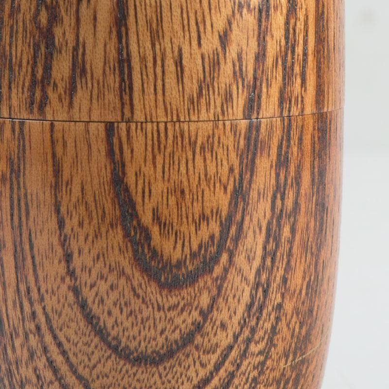 茶道具　中林星山作　稲穂に雀蒔絵　鳴子　長棗　共箱　V　9563