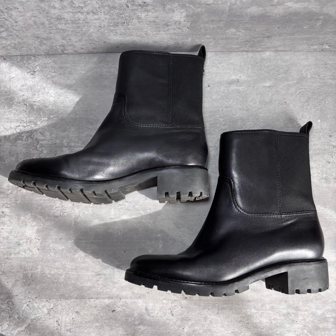 COLE HAAN コールハーン　チェルシーブーツ　サイドゴア　厚底　24㎝ 黒