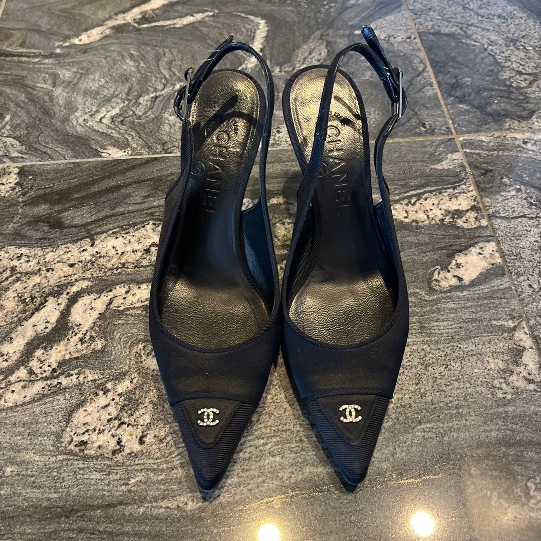 美品　シャネル　CHANEL ミュール　バッグストラップ　レディース　36