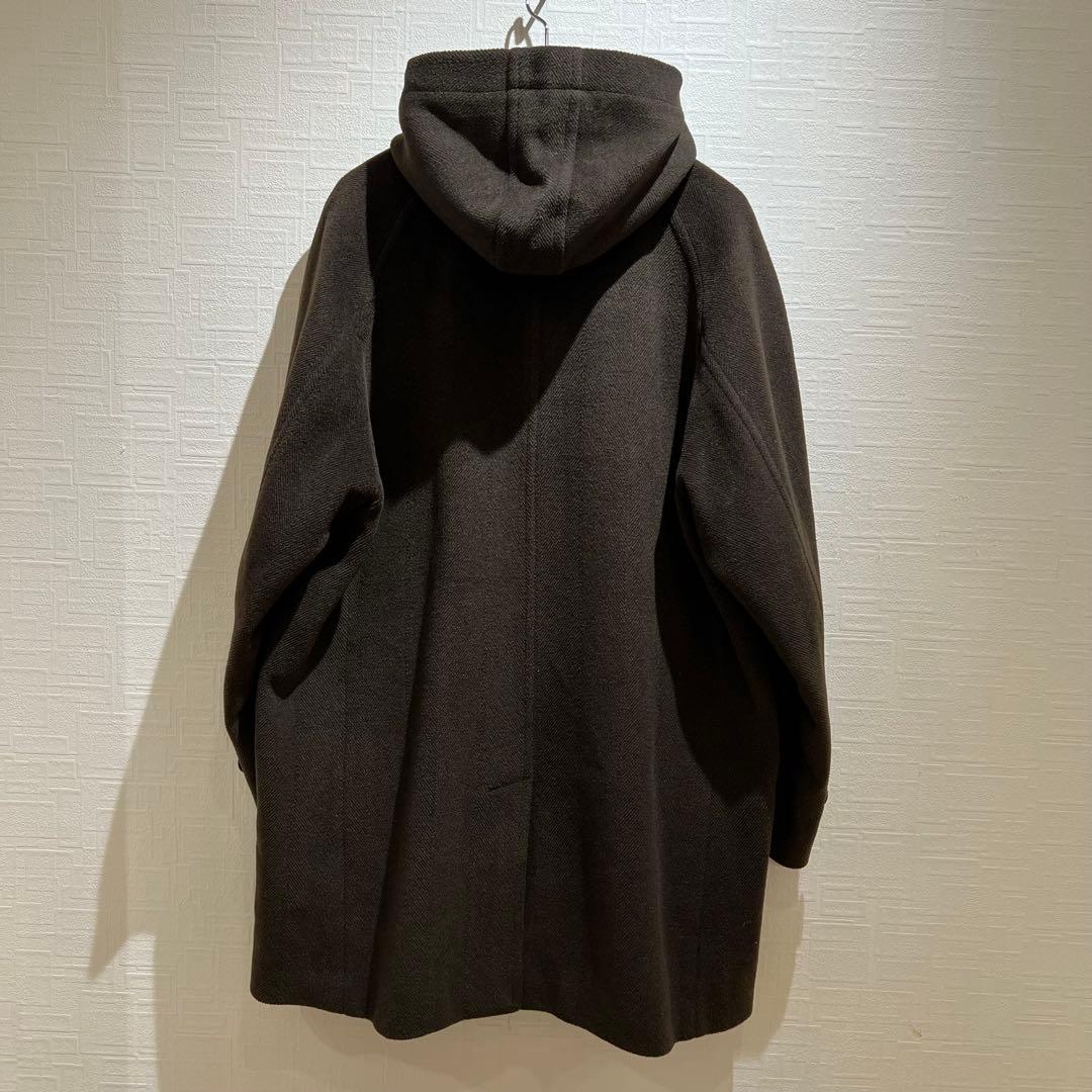 LQ Y's for men ウール フーデッドコート カーキ