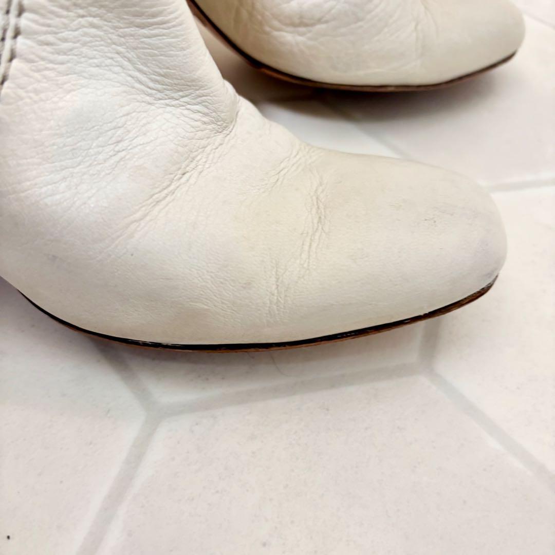 希少◆名作デザイン【Chloe】パディントンライン ロングブーツ 白 23.5