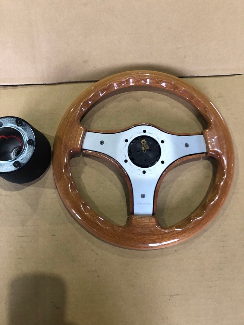 当時物ウッド ステアリング　sport line