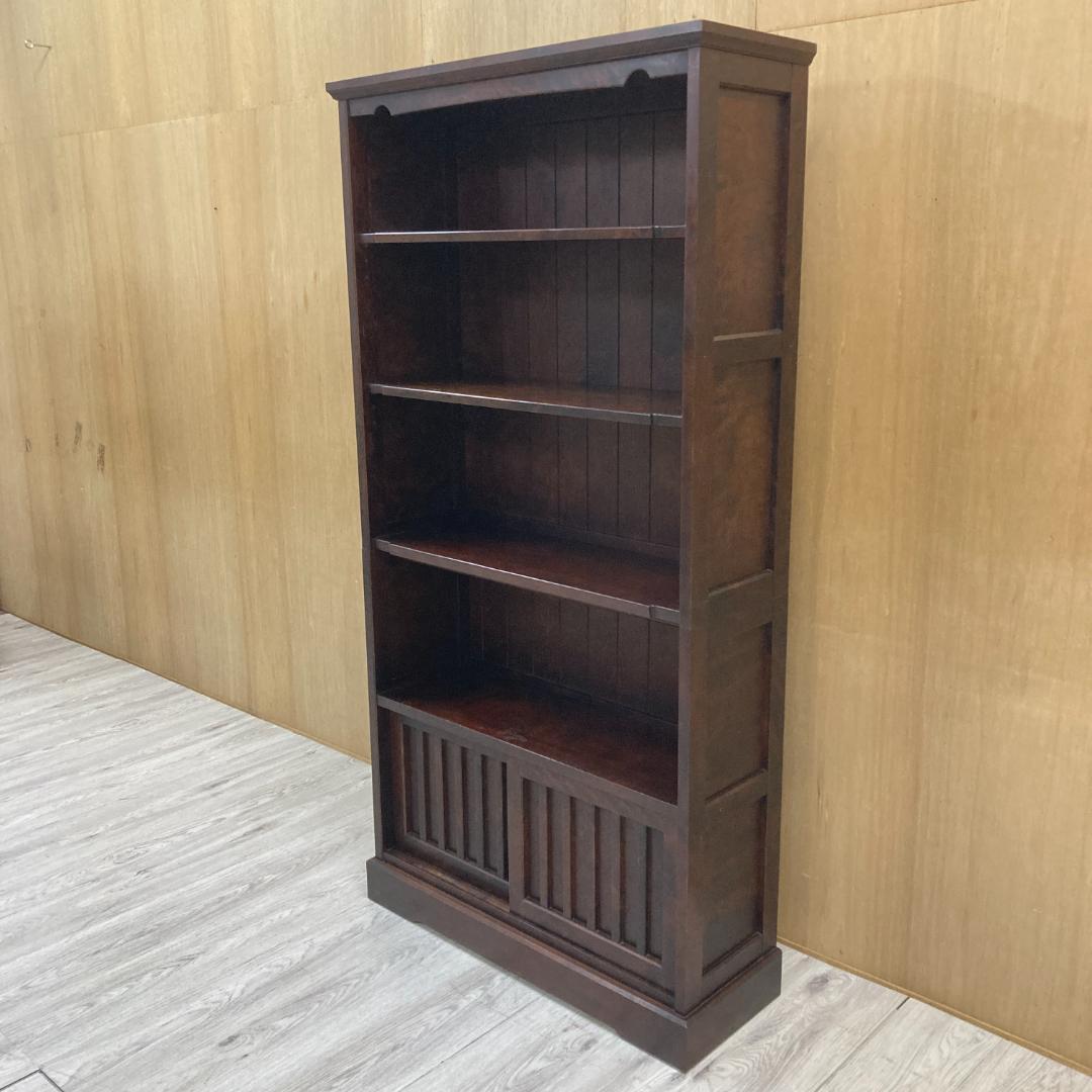 北海道民芸家具　本棚　書棚　ブックシェルフ　樺材　天然木