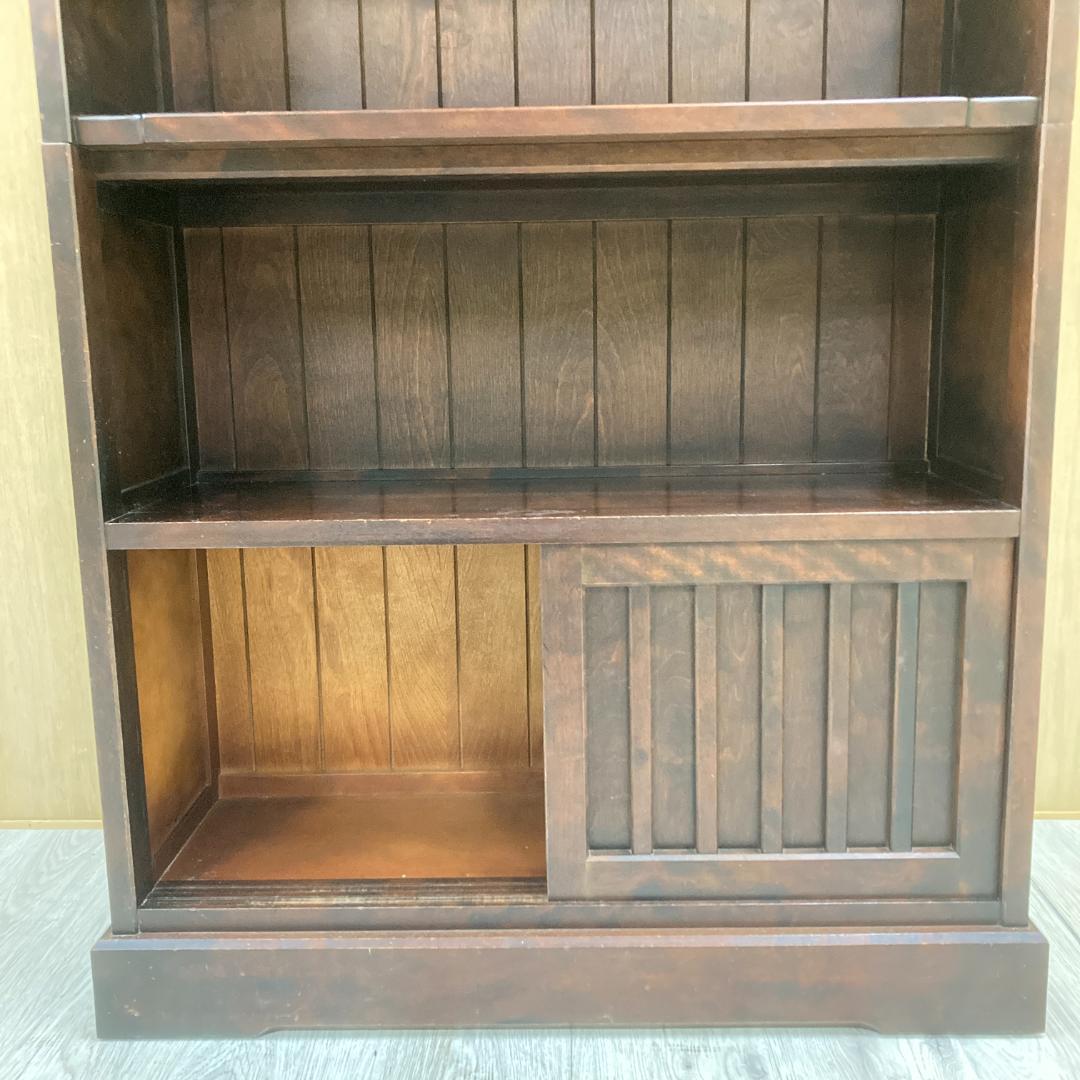 北海道民芸家具　本棚　書棚　ブックシェルフ　樺材　天然木