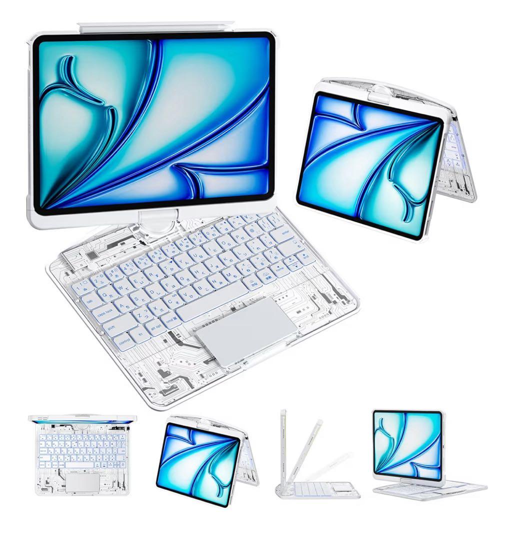 透明ホワイト iPad キーボードケース iPad Pro 12.9インチ 軽量