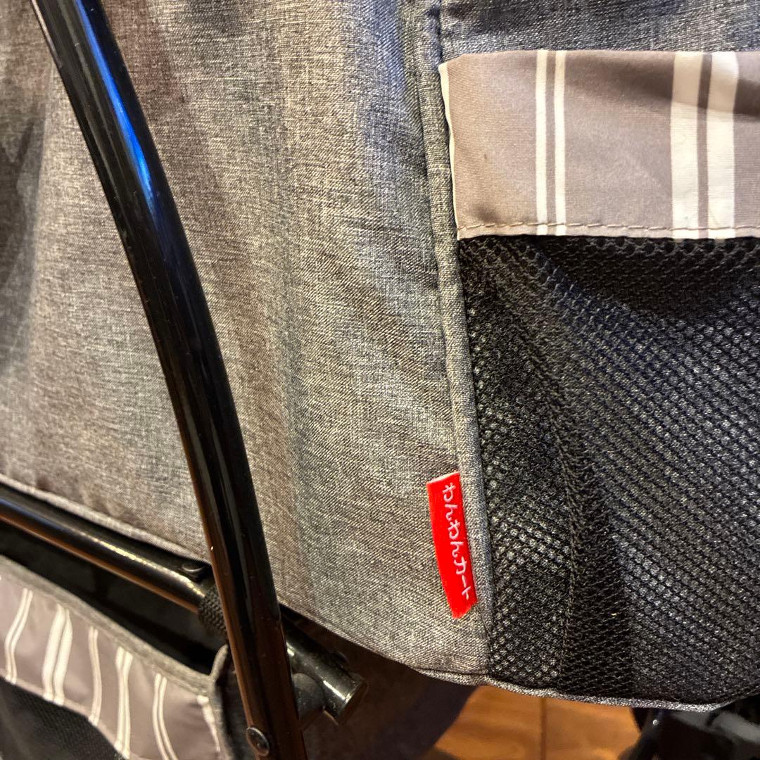 ジェックス　わんわんカート スマートハンディ ストライプグレー 防寒レインカバー