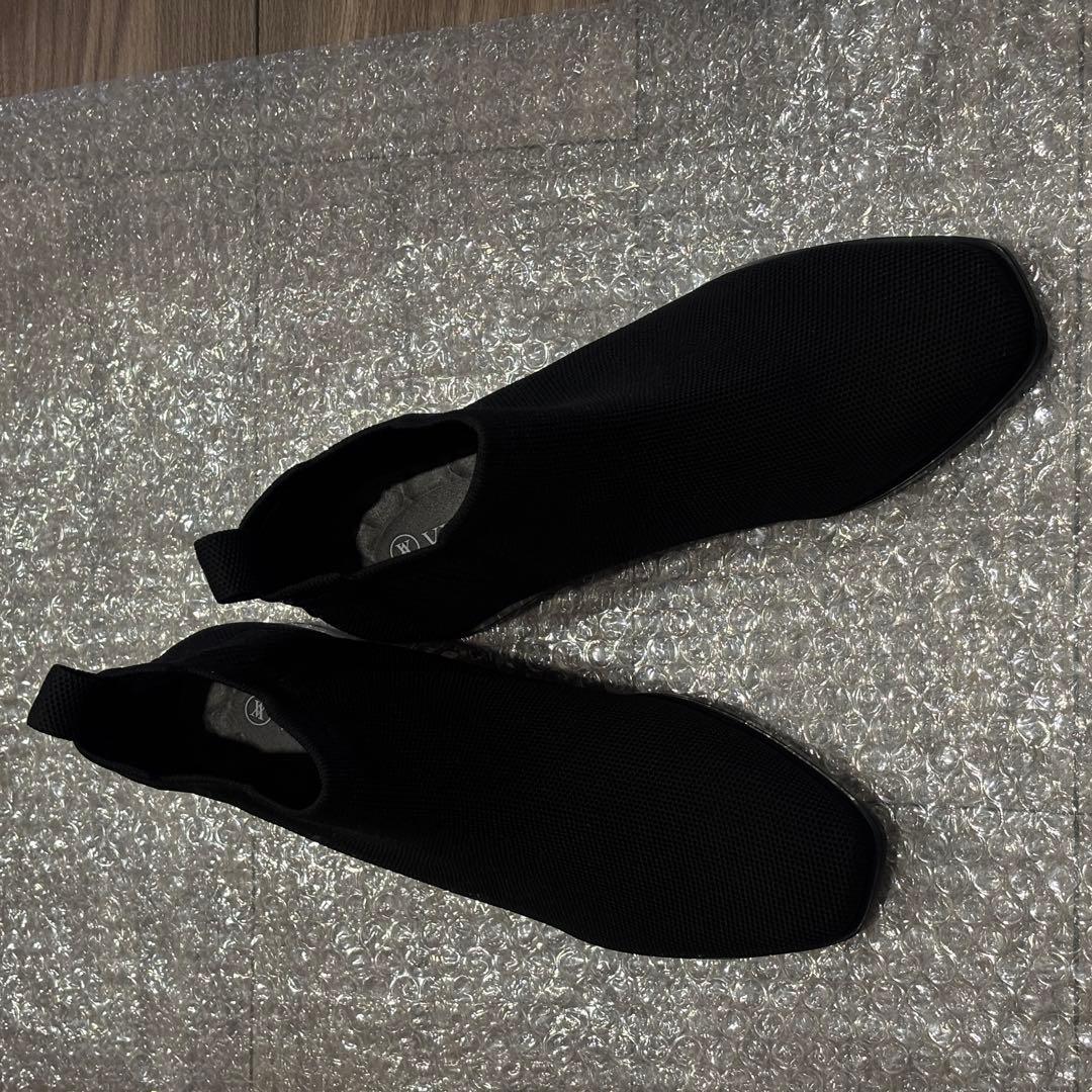 【未使用に近い】VIVAIA スクエアトゥ 撥水加工 チェルシーブーツ