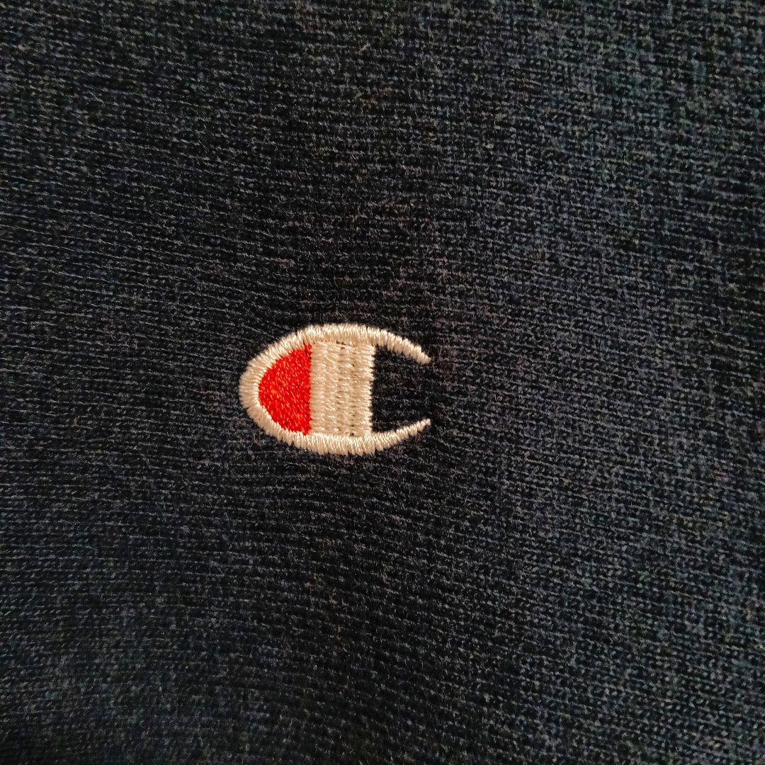 90s チャンピオン リバースウィーブ スウェット ネイビー 目あり 刺繍