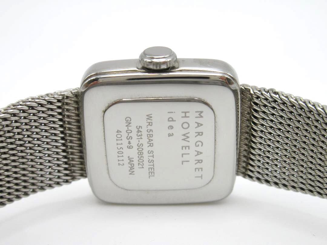 マーガレットハウエル レディース 腕時計 スクエアフェイス シルバー SSベルト