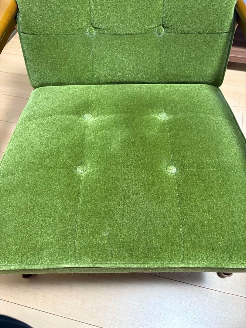 カリモク60 Kチェア 1シーター モケットグリーン