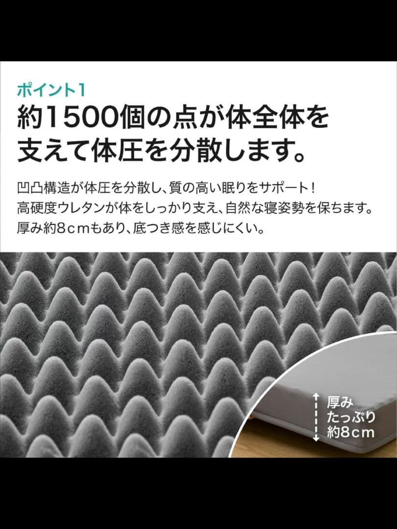 ニトリ点で支える体圧分散敷布団【セミダブル】セール中！！