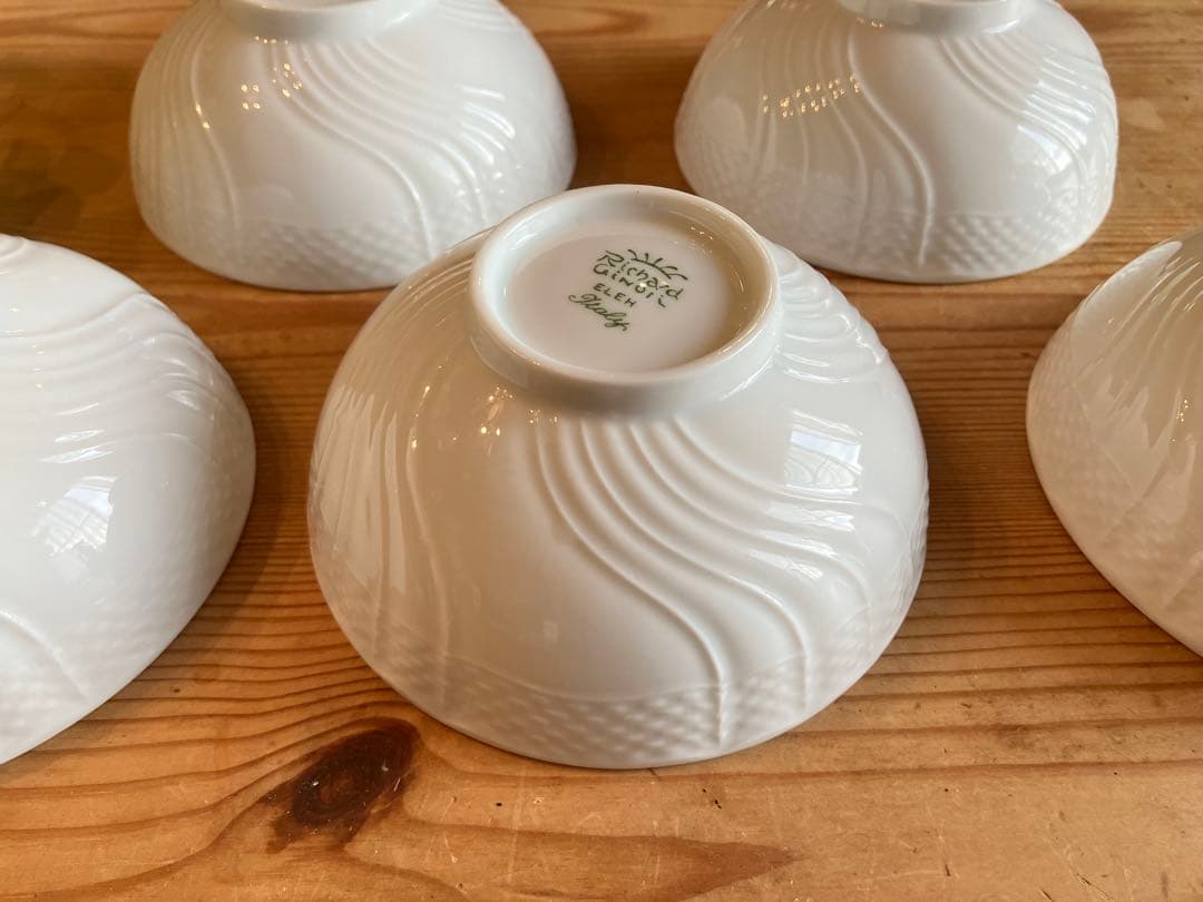 ジノリ　ベッキオホワイト　ライスボウル×5