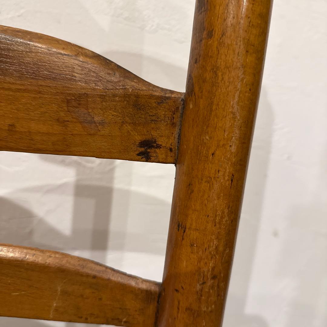 ヴィンテージ　ダイニングチェア　カフェチェア　藁座面　2