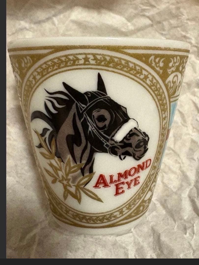 アーモンドアイ・引退記念・未使用九谷焼・3点set