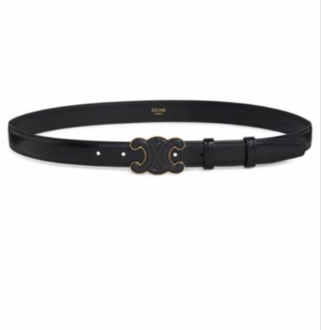 週末限定価格❗️CELINEセリーヌ ベルト ブラック 箱あり 75 レア商品