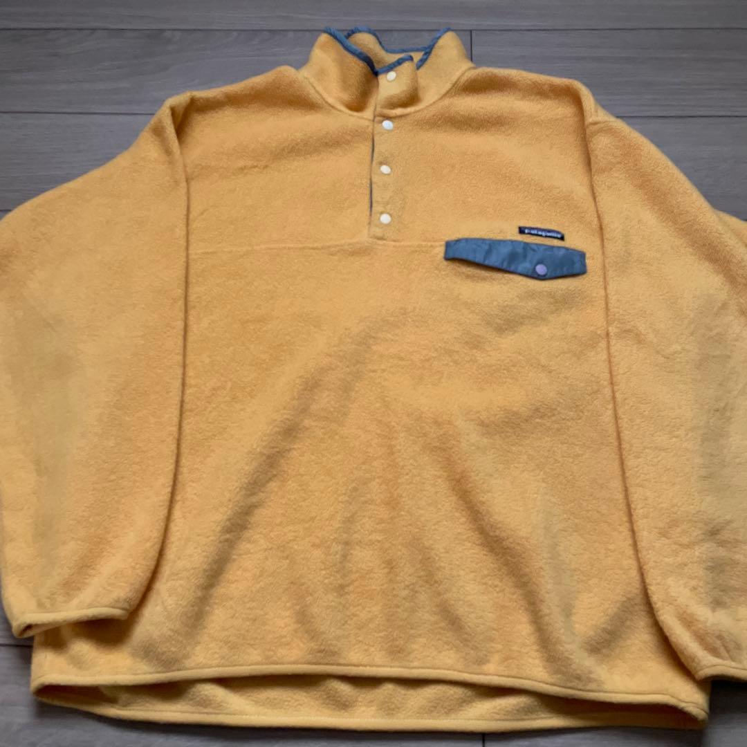 希少 90s USA製 patagonia スナップt バターナッツ L 黄色