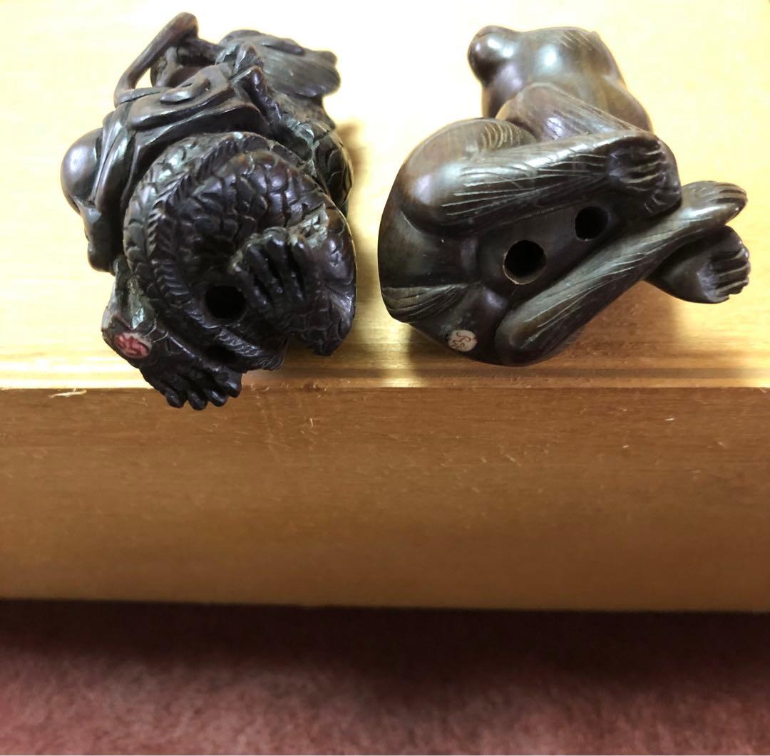 送料無料☆アンティーク雑貨　アニマル根付　7体セット