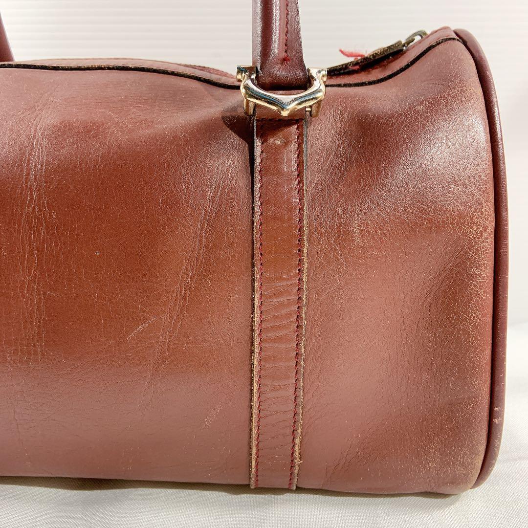 Cartier カルティエ　ミニボストンバッグ　マストライン　レザー　南京錠