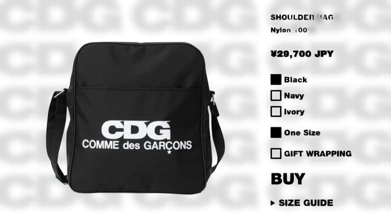 CDG コムデギャルソン 美品 CLASSICショルダーバック 定価¥29700
