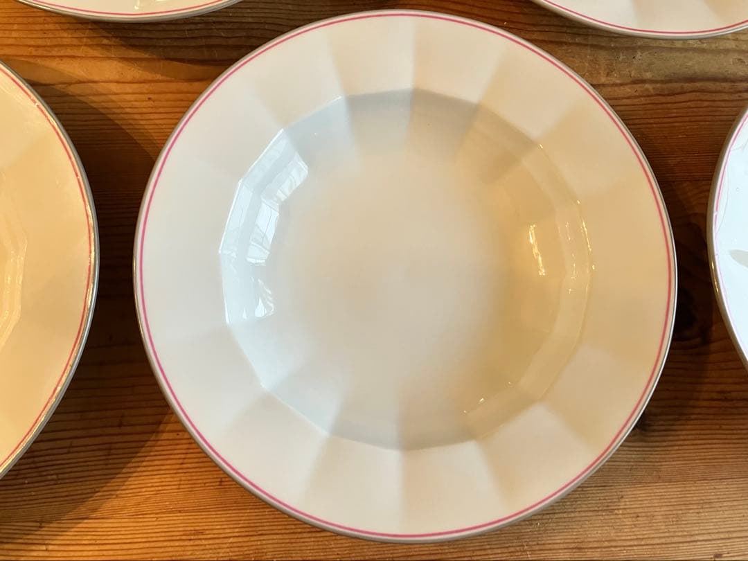 ロイヤルコペンハーゲン　アンギュラー　コーラルライン　21スーププレート×5