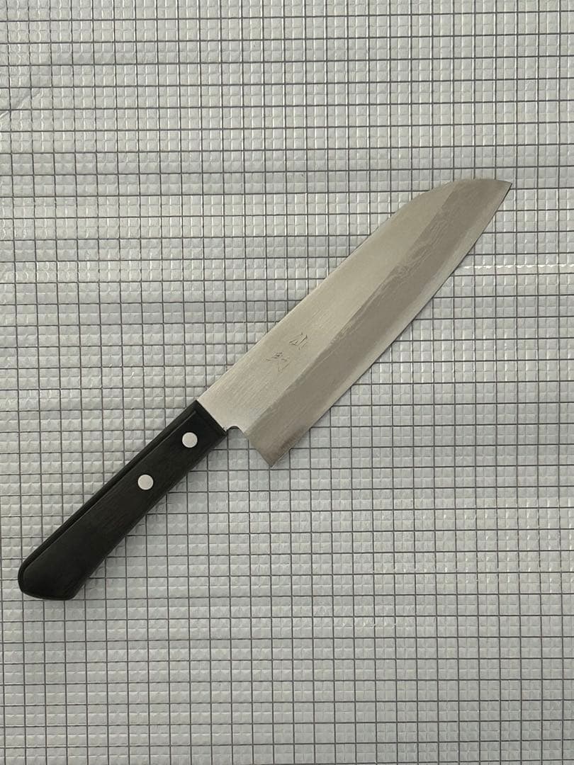 仙助 包丁 三徳包丁 三徳 ダマスカス 170mm 黒合板柄 DPゴールド