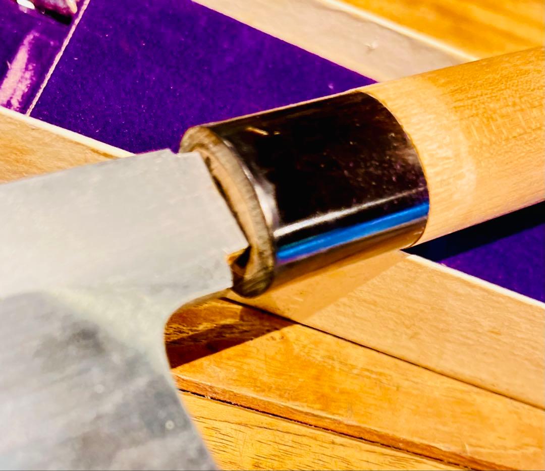 特上　堺孝行 別誂　別上　本霞研 鎌形薄刃包丁　210mm　青木刃物製作所謹製