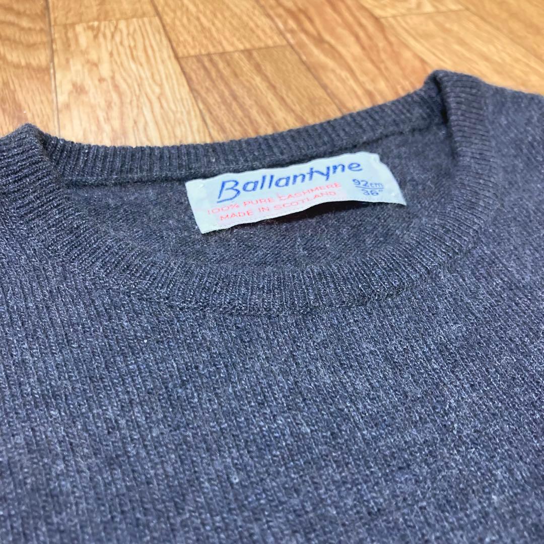 80s Ballantyne バランタイン カシミア クルーネックニット