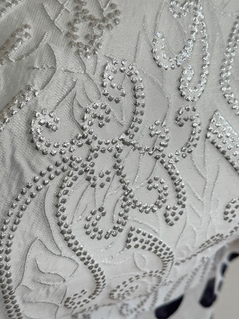 大人兵児帯【スノーホワイト　プラチナシルバー】【篤姫】【シャクヤク紅】