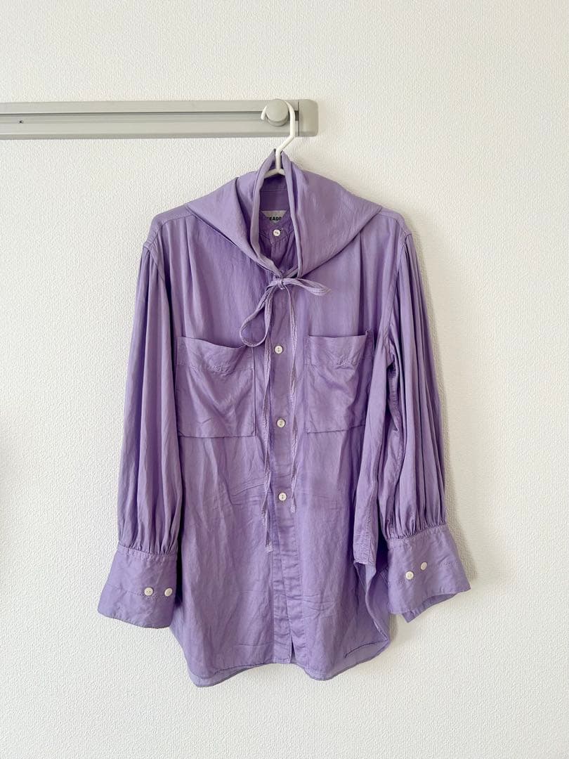 JoICEADDEDウォッシュド サテンシャツ