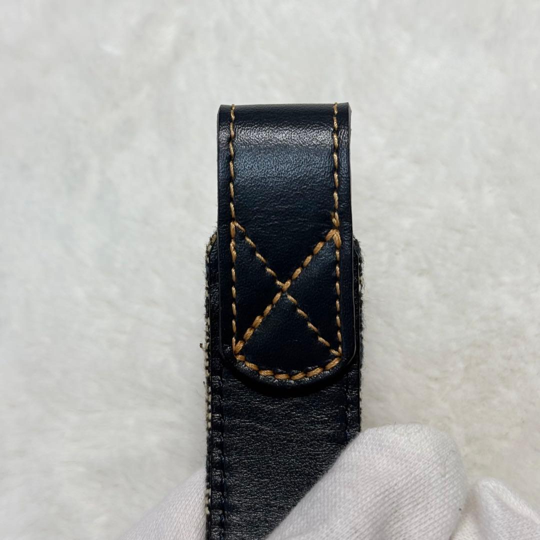 美品 Christian Dior トロッター柄 ベルト CD金具 ゴールド金具