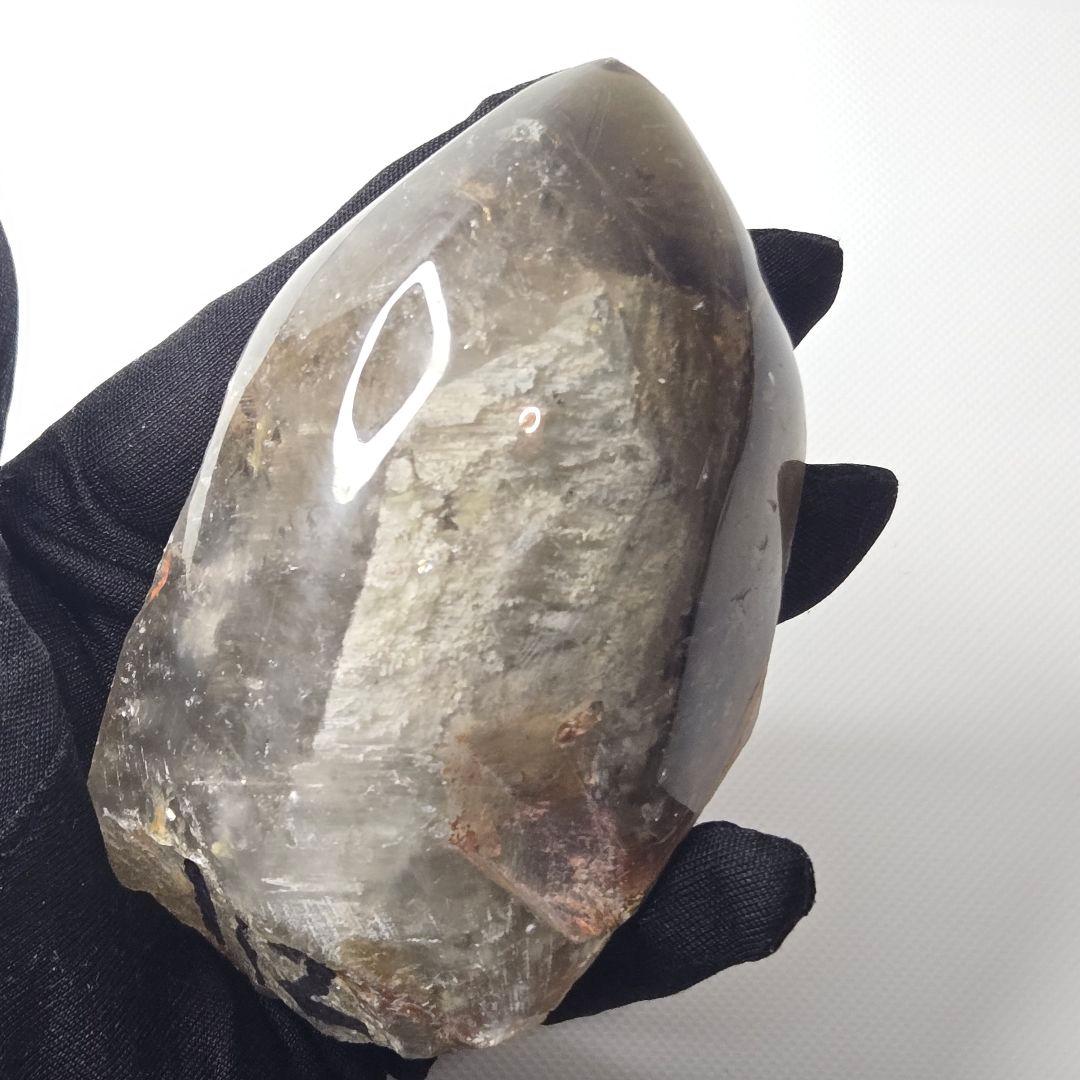 【虹入り/最強品質】スモーキーガーデンクォーツ＊約319g＊　天然石 置物