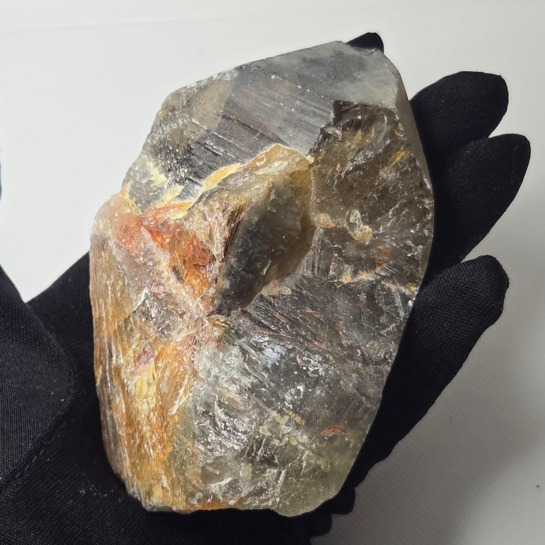 【虹入り/最強品質】スモーキーガーデンクォーツ＊約319g＊　天然石 置物
